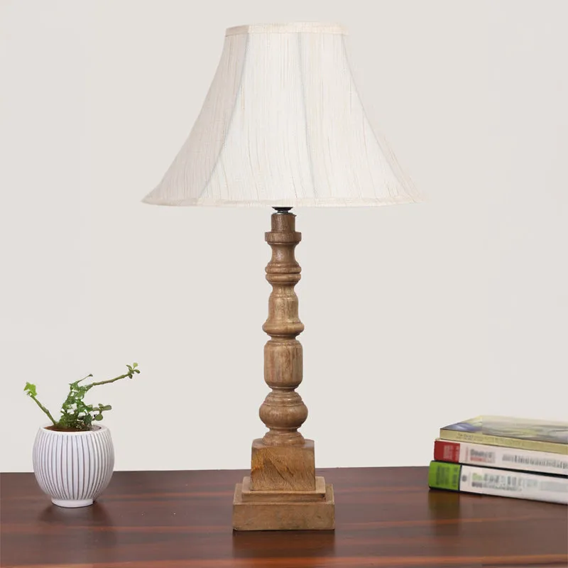 Twistra II Arbor Wooden Table Lamp - White,Brown media 3