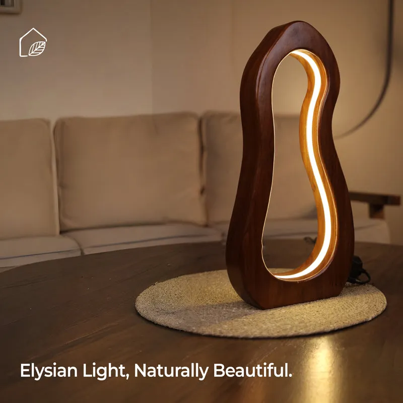 Sculpta Boho Wooden Table Lamp - Brown media 5