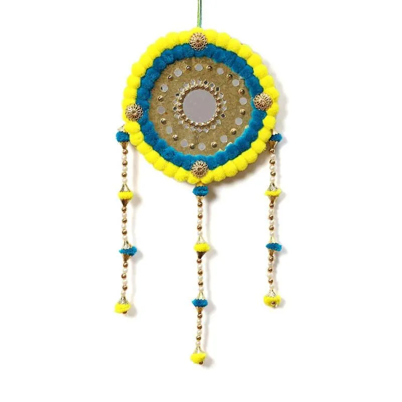 Round Festive Latkan - Yellow & Blue media 4