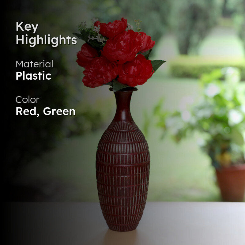 Fiora Artificial Rose Stem (Red)  Set of Two media 2