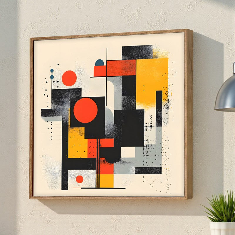 Colors Of Abstract Wall Art With Frame - Brown