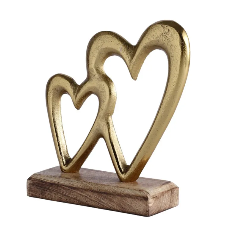 Heart Halo Duo Showpiece - Gold media 4