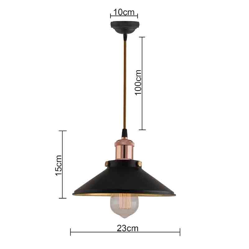 Iris Metal Ceiling Lamp - Black/Bronze media 8