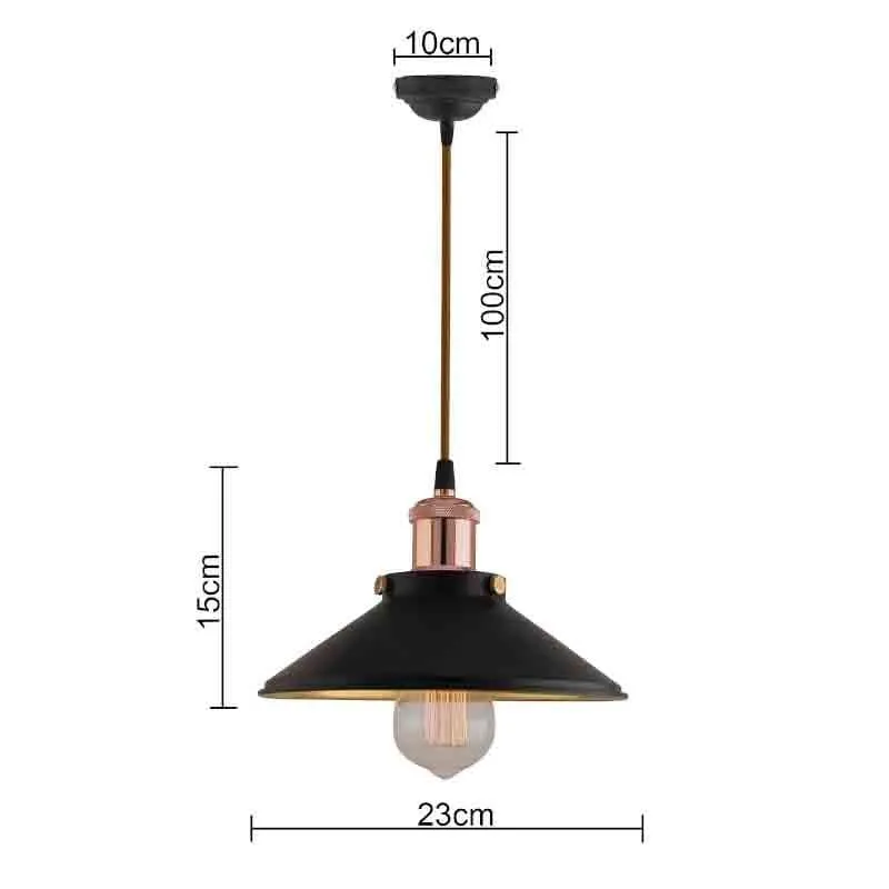 Iris Metal Ceiling Lamp - Black/Bronze media 8