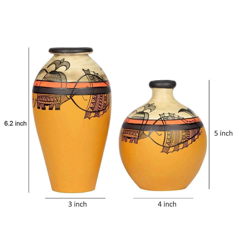 Ayesha Terracotta Vase - Set of Two media 5