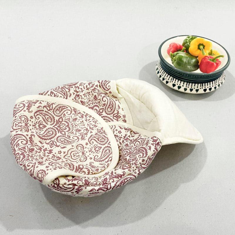 Swayam Theona Round Bread Basket - Beige media 5