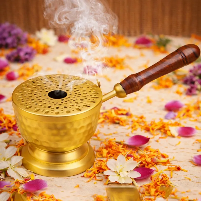 Dhyan Deep Incense Holder - Gold media 3