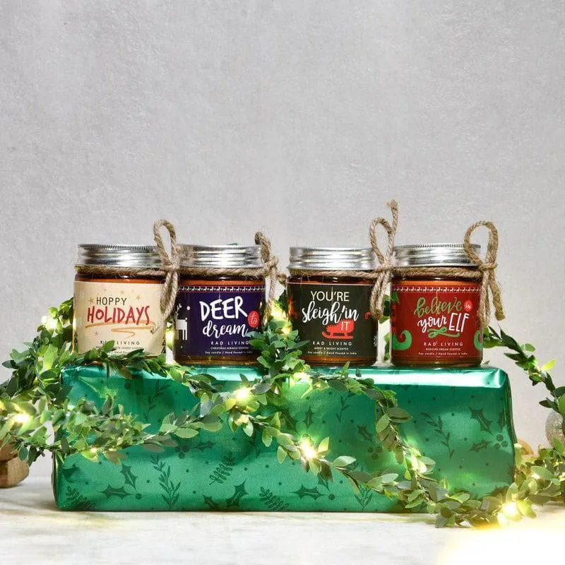 Set of 4 Scented Candle Jars with Lid - Oh What Fun! media 1