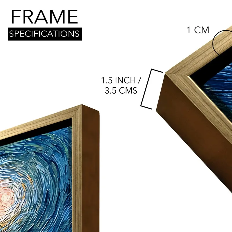 Nocturnal Glow Canvas Wall Painting With Frame media 8