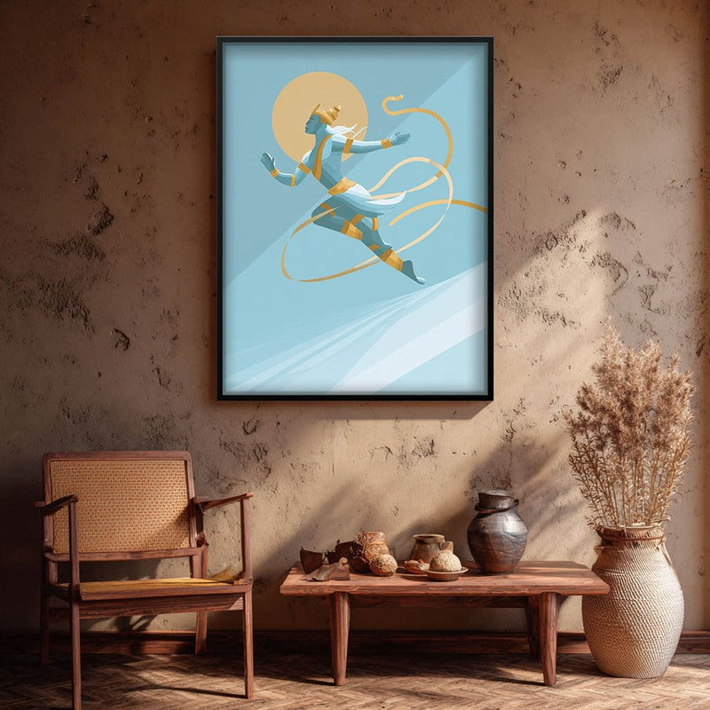 Powerful Sri Hanuman Archival Paper Wall Art