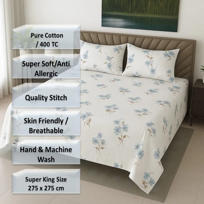 Garden Calm Cotton Bedsheets - 400 TC media 8