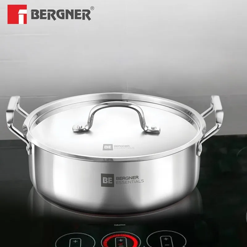 Bergner Stainless Steel Biryani Pot With Lid - 5800 ML media 1