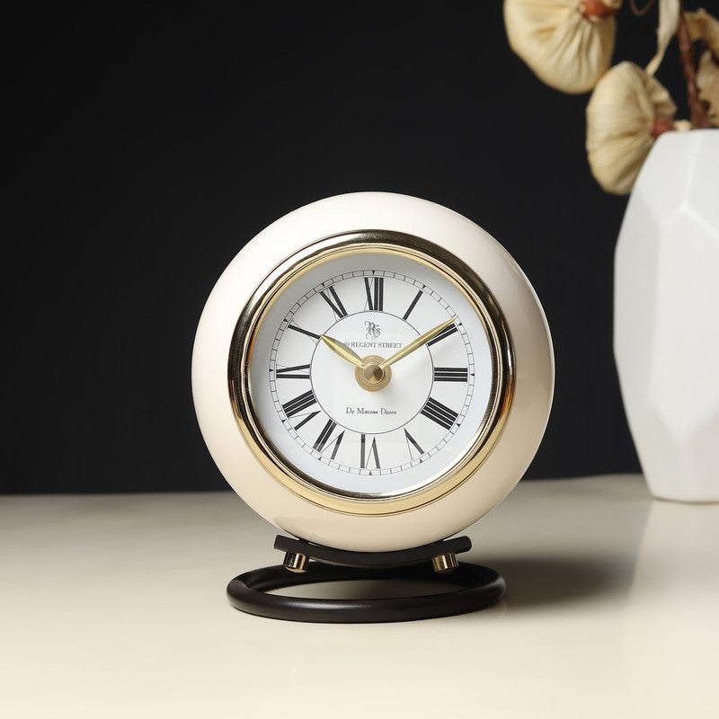 Chrono Charm Round Table Clock