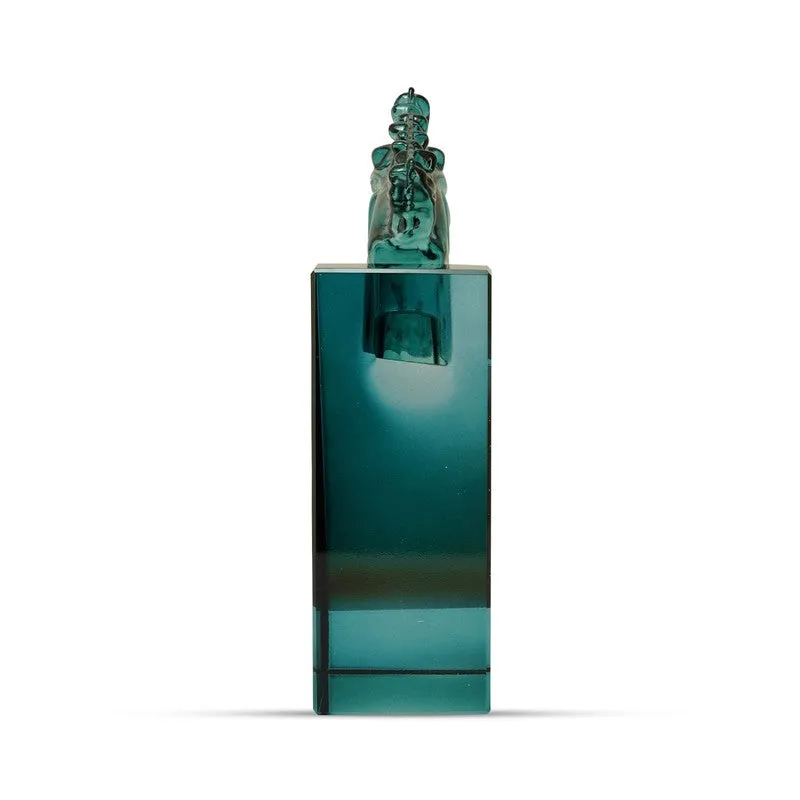 Horse Shaped Crystal Book End - Blue media 8