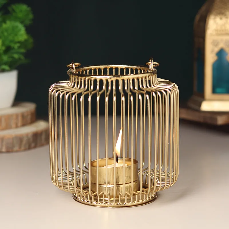 Nebula Tealight Candle Holder - Gold media 3