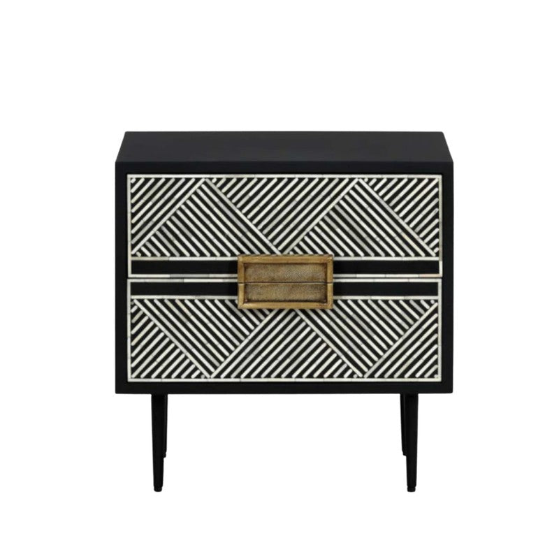Lynxo Edge Craft Mother of Pearl Bedside Table media 6