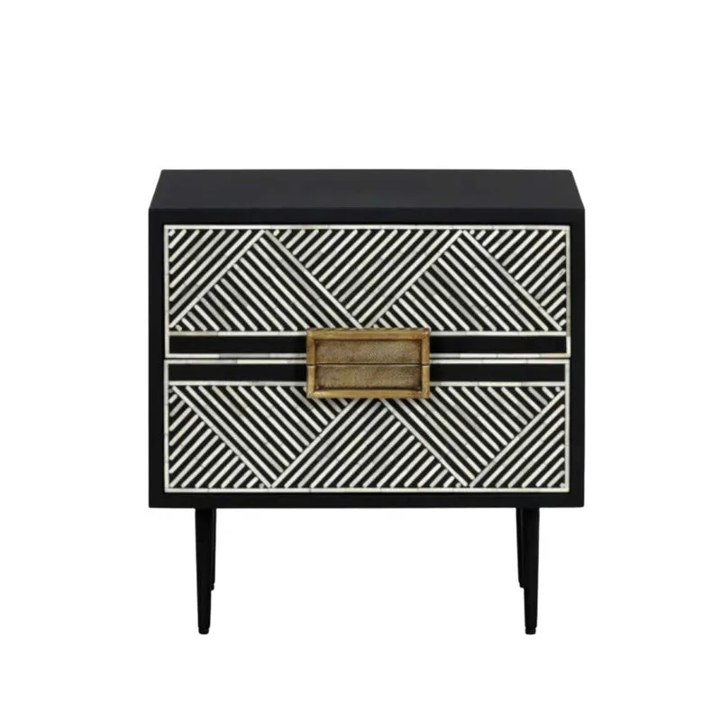 Lynxo Edge Craft Mother of Pearl Bedside Table media 6