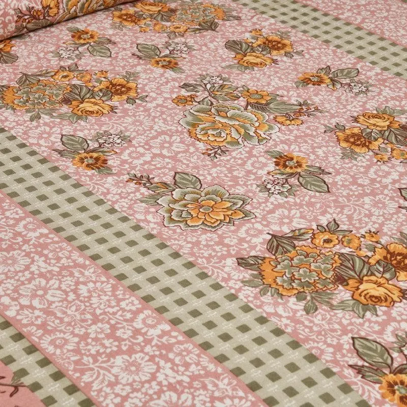 Maharani Mahal Cotton Bedsheet (Pink) - 160 TC media 3