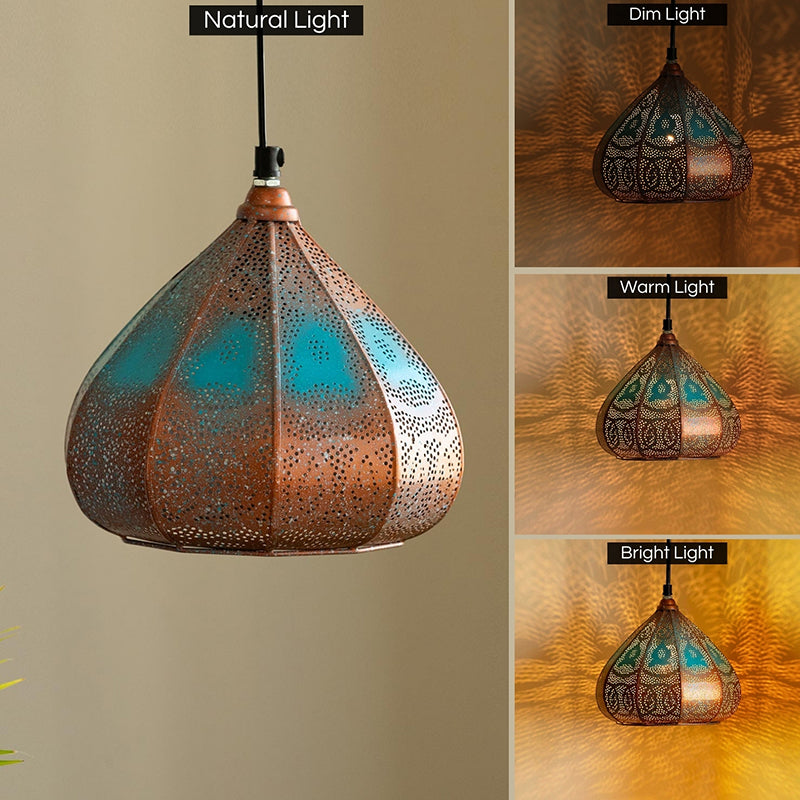 Jaali Sitara Iron Ceiling Lamp media 3