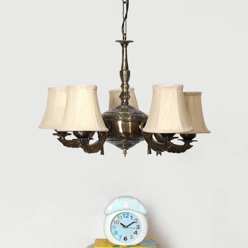 Artisan Conical Golden Antique Ceiling Lamp media 2