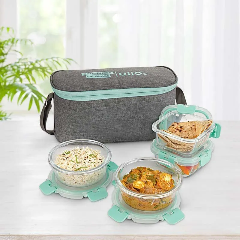 Jonas Lunchbox With Grey Bag (310 & 390 ML) - Set Of Four media 3