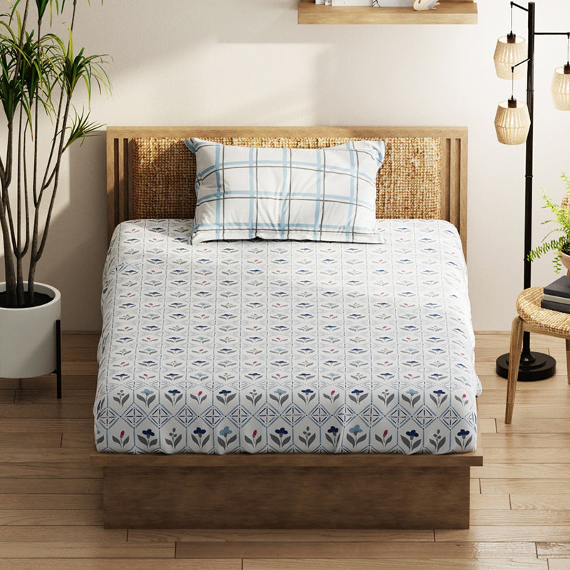 Hadow Floral Microfiber Bedsheet - 120 GSM media 3