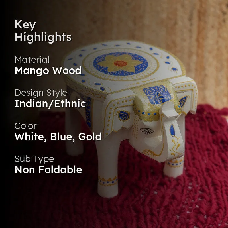 Zorik Traditional Mango Wooden Stool media 2