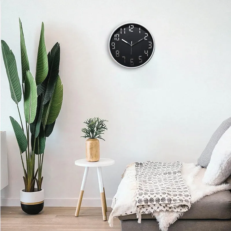 Centura Analog Wall Clock - Black, Grey media 3