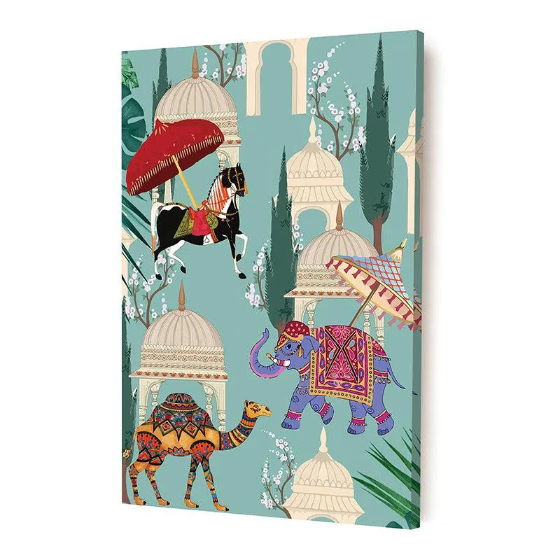 Raja Mahal Canvas Wall Painting media 3