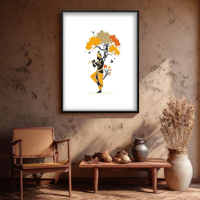 Murli Murari Lord Krishna Archival Paper Wall Art