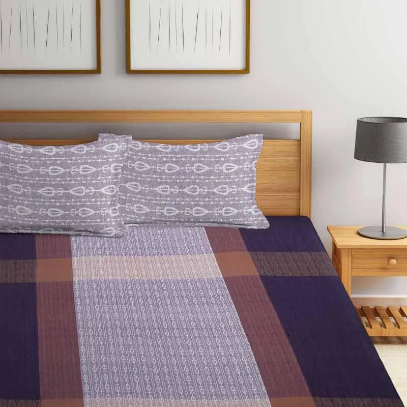 Dobby Ethnic Cotton Bedsheet - 300 TC media 1