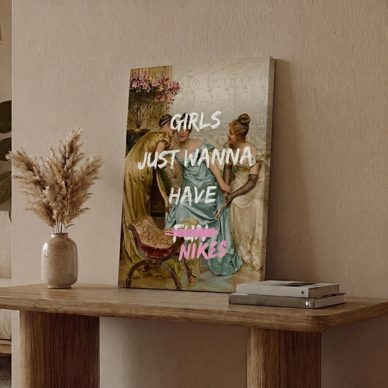 Girls Just Wanna Have Nikes Wall Art