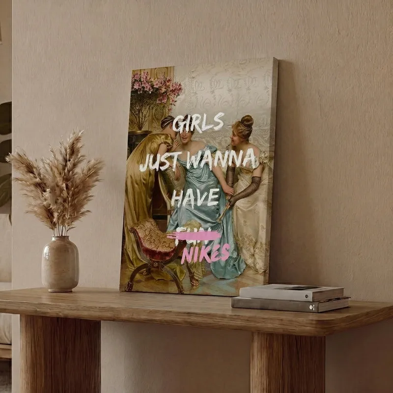 Girls Just Wanna Have Nikes Wall Art media 1