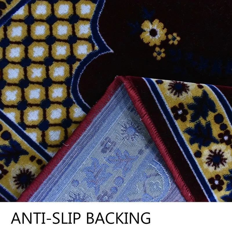 Noorara Velvet Prayer Mat - Maroon media 5