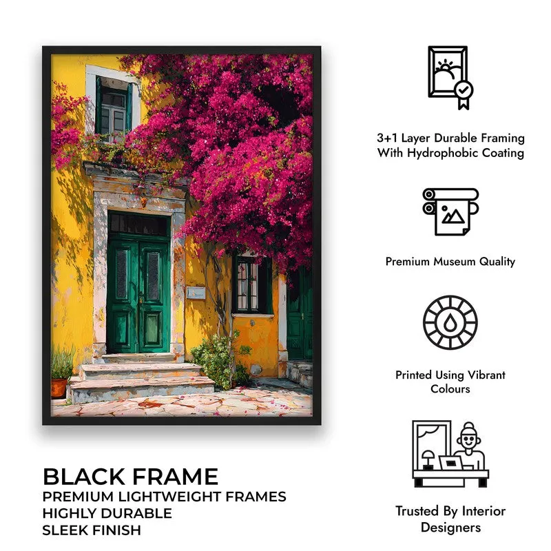 Blooming Wall Canvas Wall Painting - Black Frame media 9