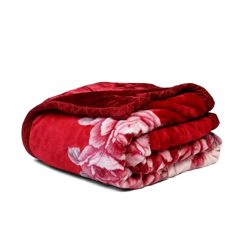 Monte Carlo Crimson Cascade Blanket (Maroon)- 800 GSM media 6