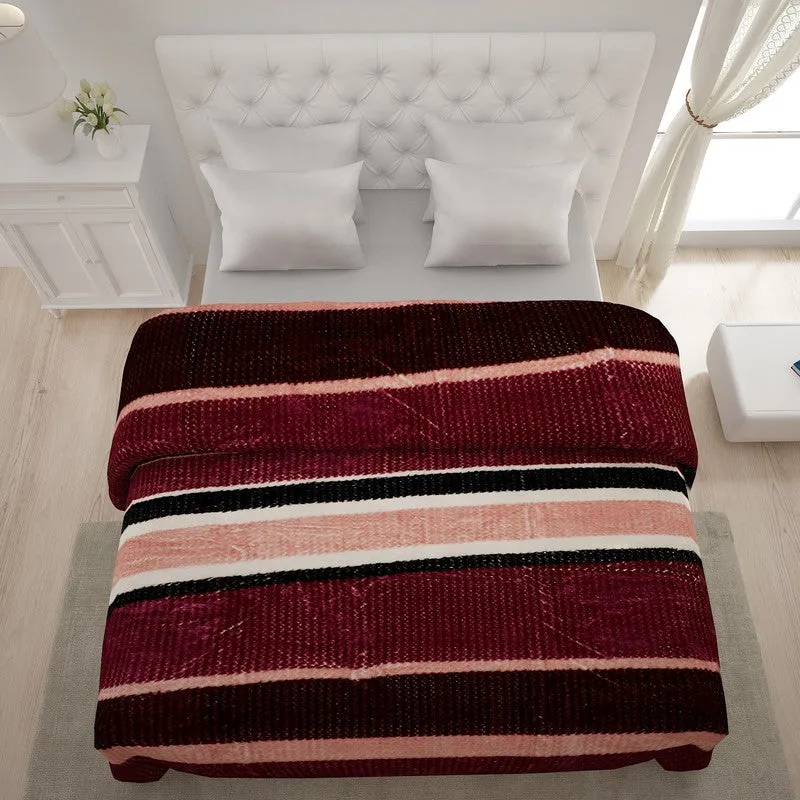 Monte Carlo Crimson Stripes Blanket - 800 GSM media 4