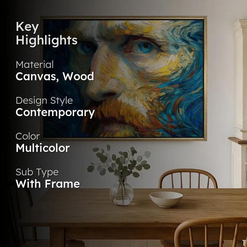 Expressive Eyes Canvas Wall Painting With Frame media 2