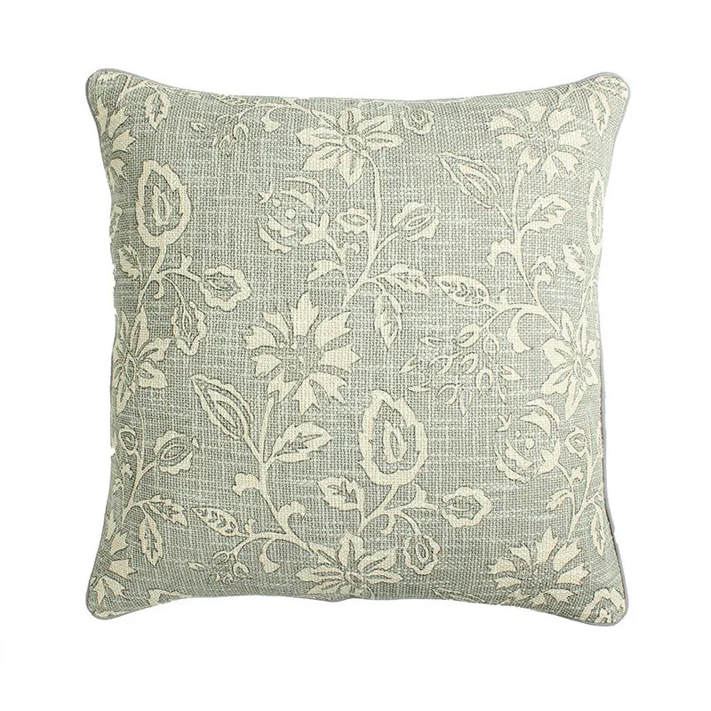 Dewdrop Petals Woven Cotton Cushion Cover (Grey) - Set Of Two media 3