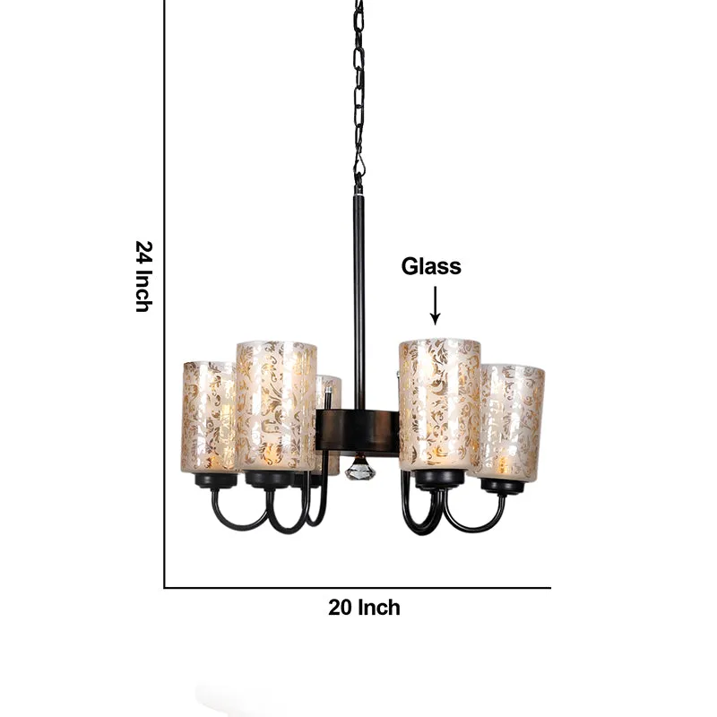 Floral Mist Glass Viya Ceiling Lamp media 5