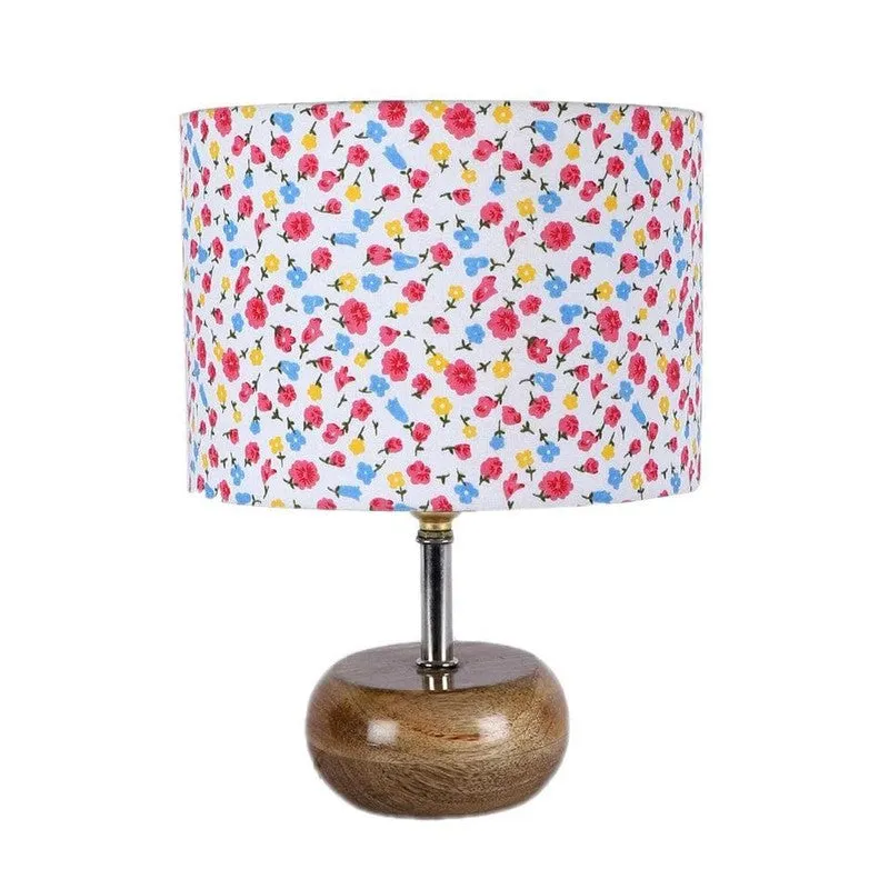 Dainty Floral Fabric Table Lamp - Multicolor media 4