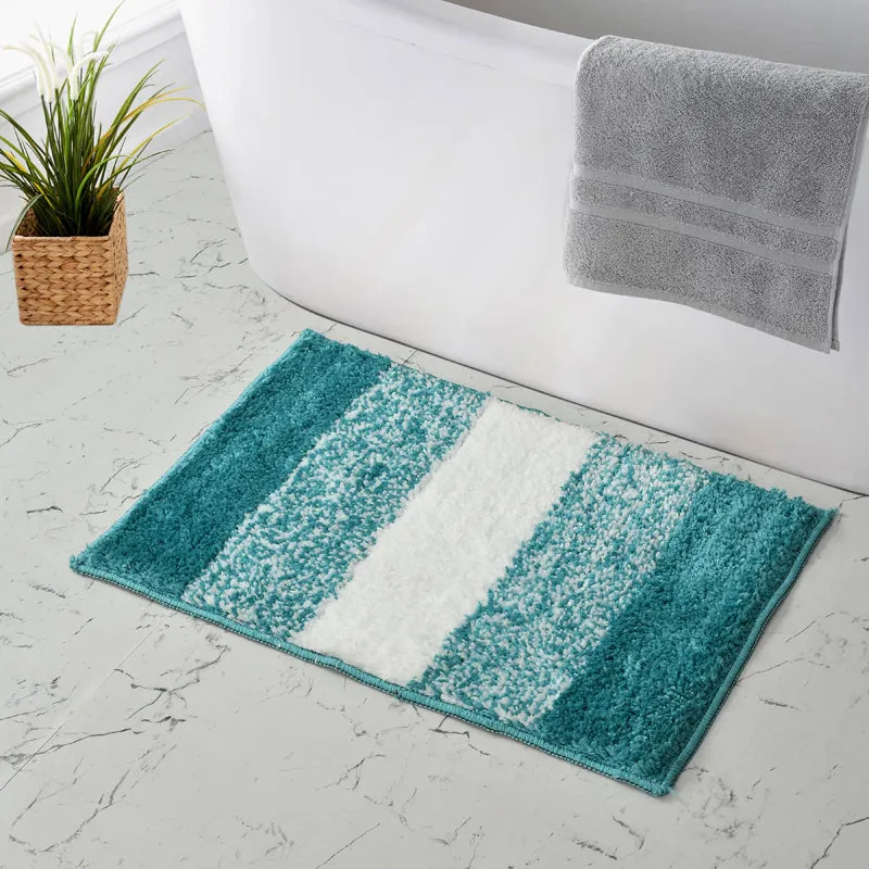 Zyra Cotton Bath Mat - Teal media 1