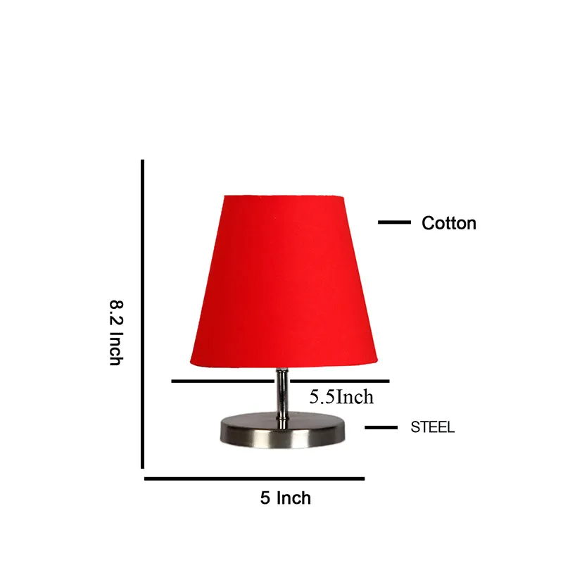 Vidro Fabric Table Lamp - Red,Silver media 5