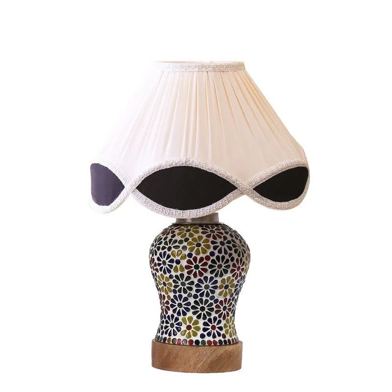 Softelle Pleated Wooden Table Lamp - Multicolor media 5