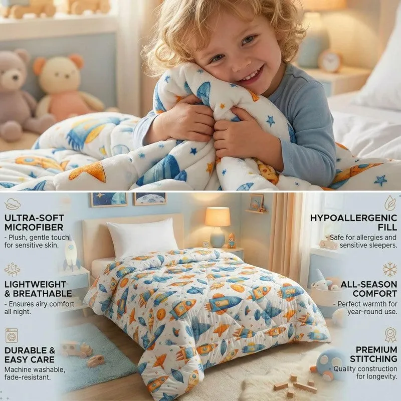 Rocket World Microfiber Kids Comforters - 150 GSM media 6