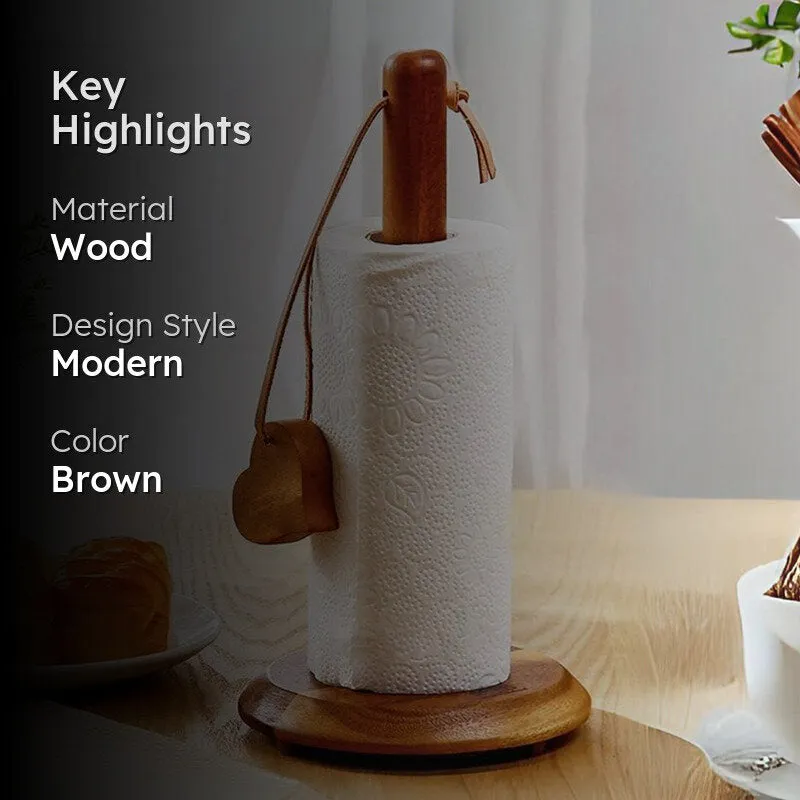 Strivon Wood Tissue Holder - Brown media 2