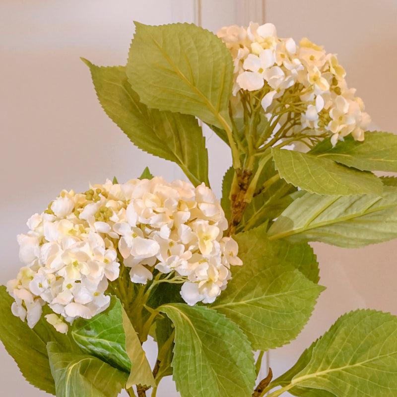 Faux Hydrangea Flower Stick (White) - 32 CM media 4