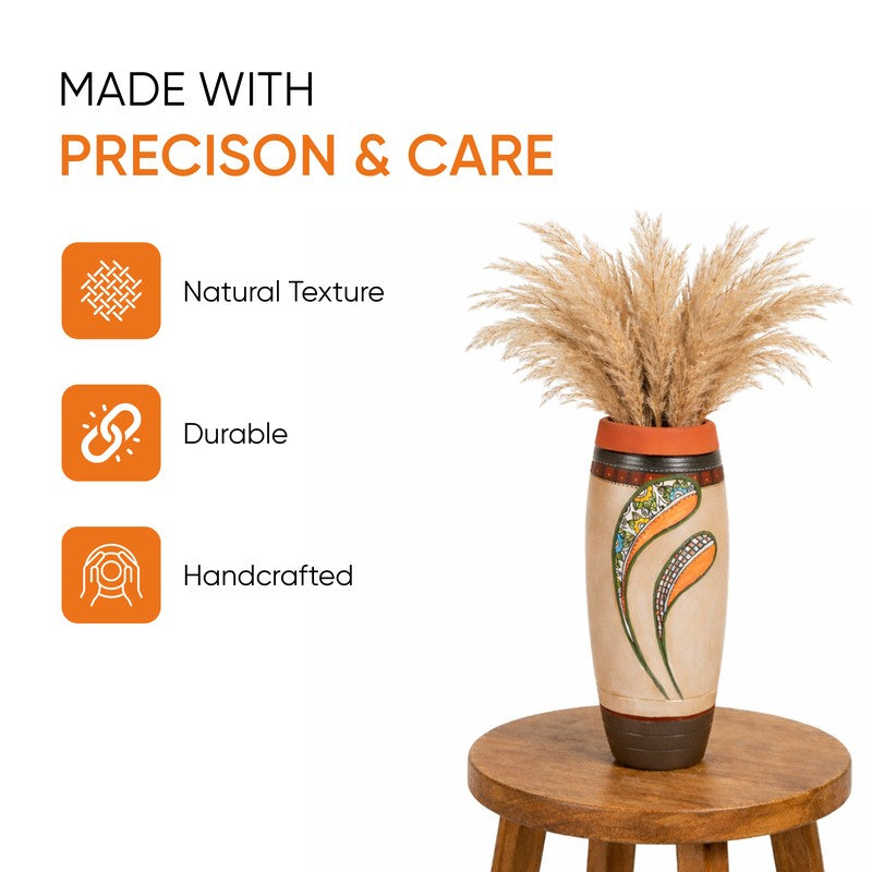 Rachany Handpainted Terracotta Vase media 6