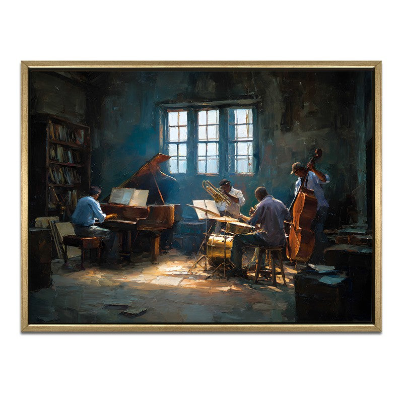 Rhythm Room Canvas Wall Painting With Frame media 3