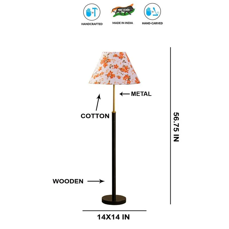Golden Ray Wooden Floor Lamp - Orange media 7